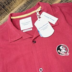 Tommy Bahama Collegiate Series Silk Camp Shirt Men's XXL Florida State Seminoles